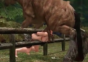 3D hooker orally fucked by a nasty stallion 