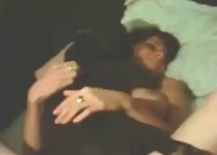 Black dog is using its dick to keep wife happy