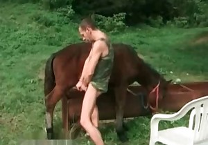 Man zoofil want to fuck with a stallion 